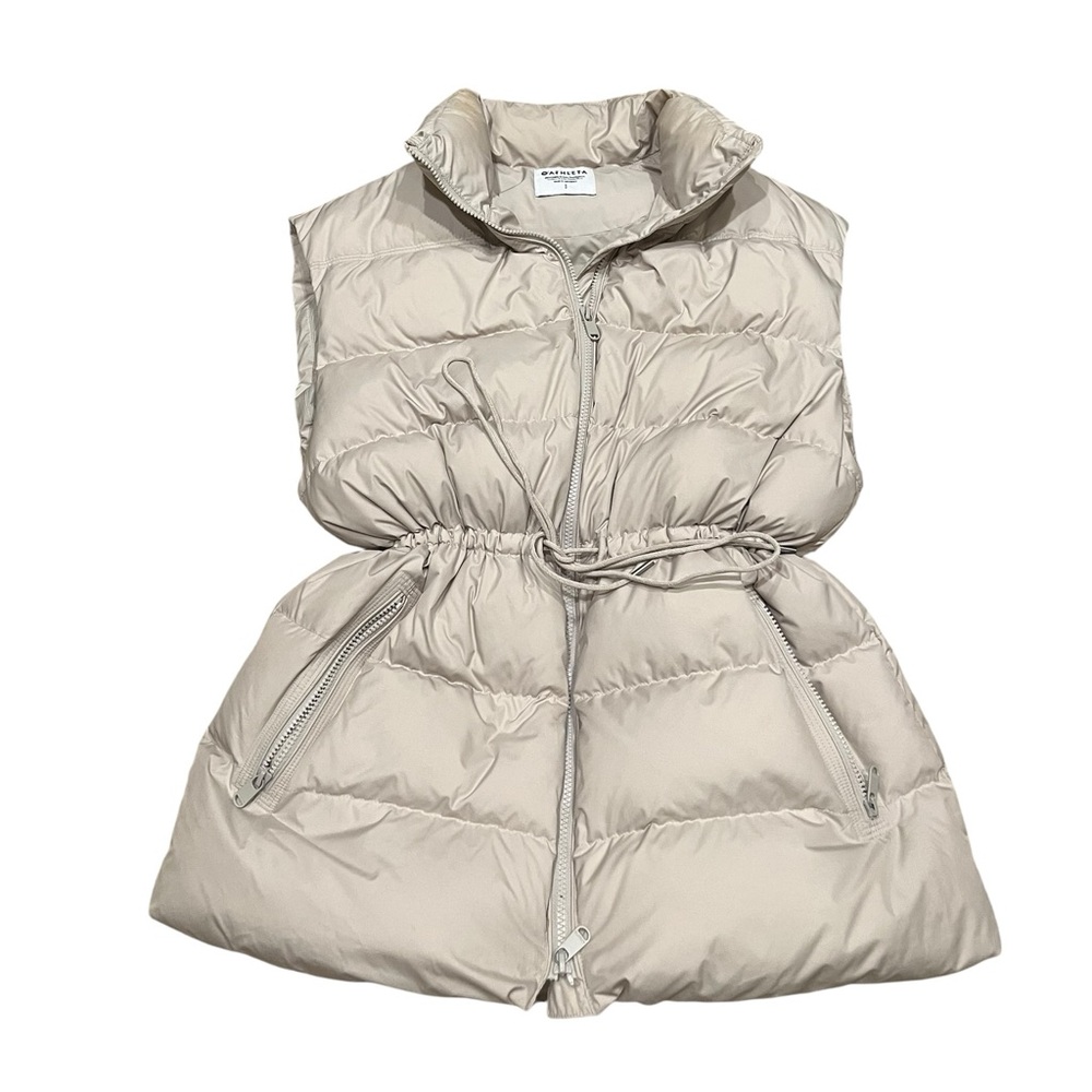Athleta Cascade Cream Puffer Vest